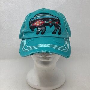 Kbethos Cap Vintage Aztec Buffalo Distressed Southwestern Boho Hat